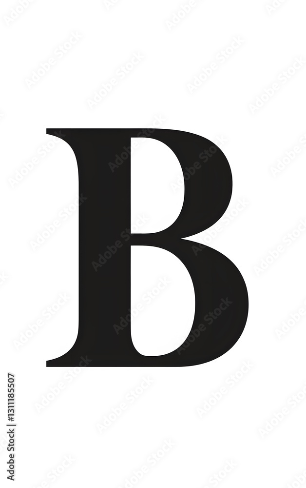 28. Letter B in a simple design on a blank white background, no text