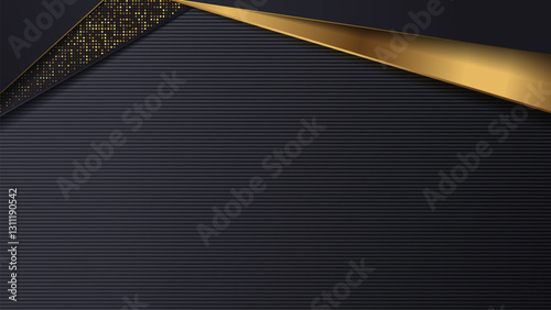 Modern Elegant Black and Gold Gradient Design Background