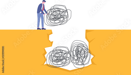 Social media illustration, business concept, web design

