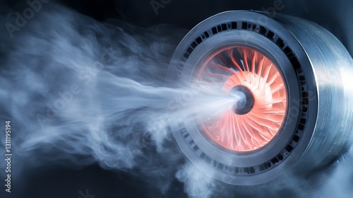 High-Speed Airflow Visualization in Wind Tunnel with Red and Blue Smoke Effect