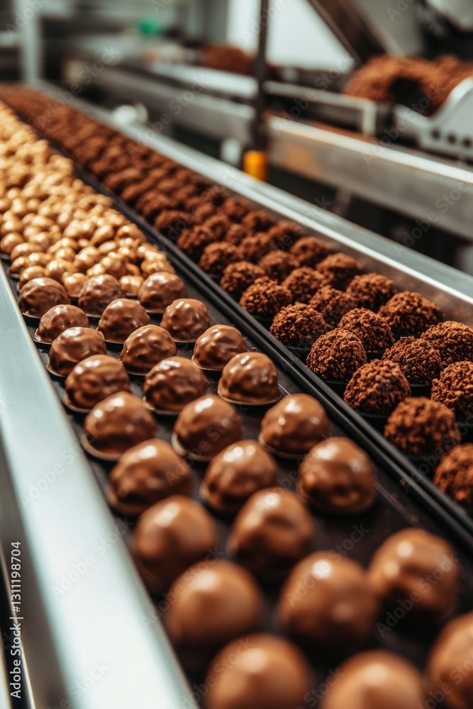 Candy production line in factory Candy production line in factory