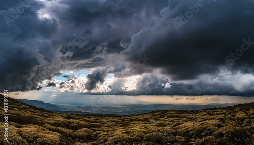 storm over the sea