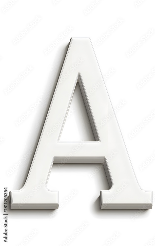1. White background with a large letter A, no text or logo 1. White background with a large letter A, no text or logo