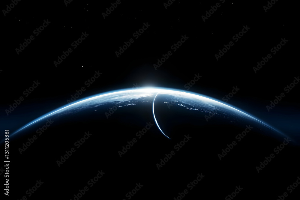Obraz premium Beautiful Earth Sunrise Space Backgrounds and Elements Image Set in
