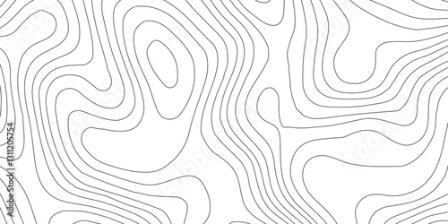 White topography topology vector white background,Modern design with White background with topographic wavy pattern design.Luxury black abstract line art,