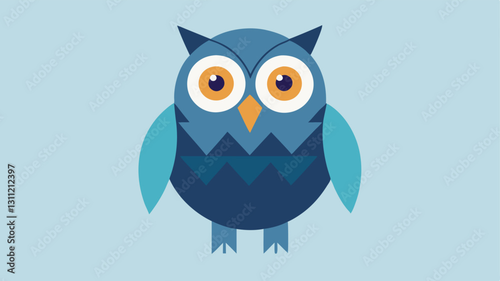 Fototapeta premium TwoHeaded Owl Concept An imaginative take on a confused owl with two heads facing opposite directions. One head has wide eyes expressing confusion while the other looks calm and