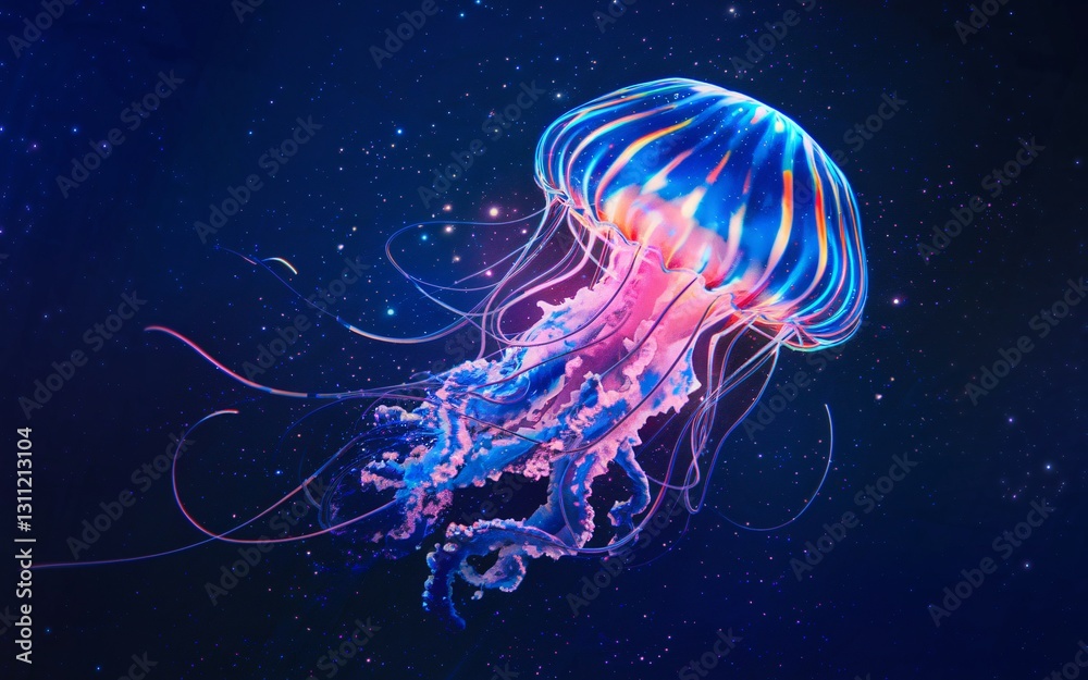 cosmic jellyfish, Cosmic jellyfish in deep space cosmic jellyfish, Cosmic jellyfish in deep space