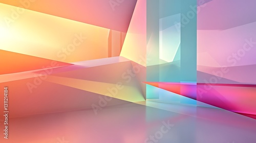 Futuristic Holographic Prism Design – A Stunning Play of Light and Color
