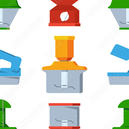 Food choppers vector cartoon seamless pattern background.