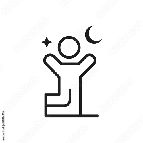 Crescent Worship Pose Icon