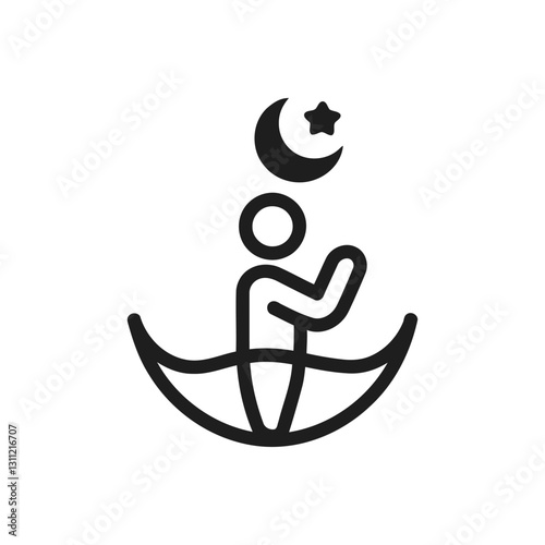 Crescent Spiritual Boat Icon