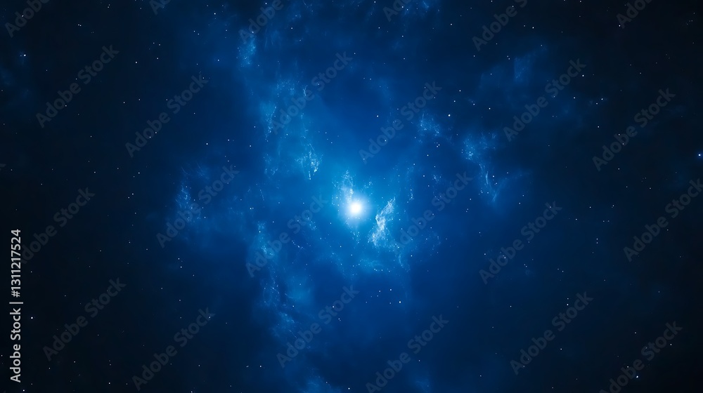 Fototapeta premium A Stunning Night Sky Displaying a Bright Star in Space