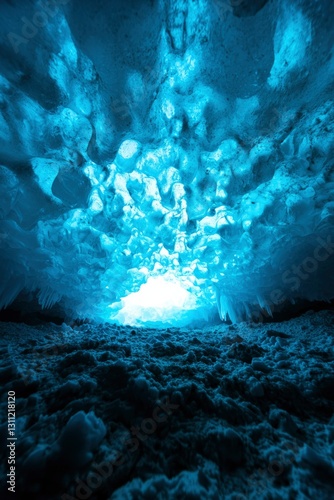 Ice Cave Interior Sunlight photo