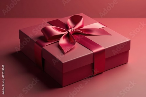 Elegant chocolate box with satin ribbon, isolated , commercial, temptation, anniversary