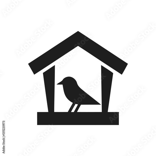 Birdhouse With Bird Icon