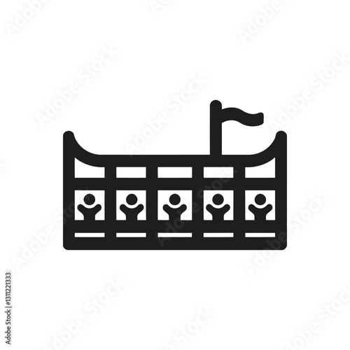 Grandstand People Flag Icon