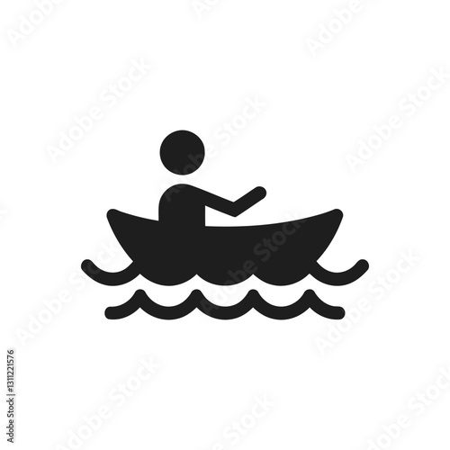 Rowboat Water Journey Icon