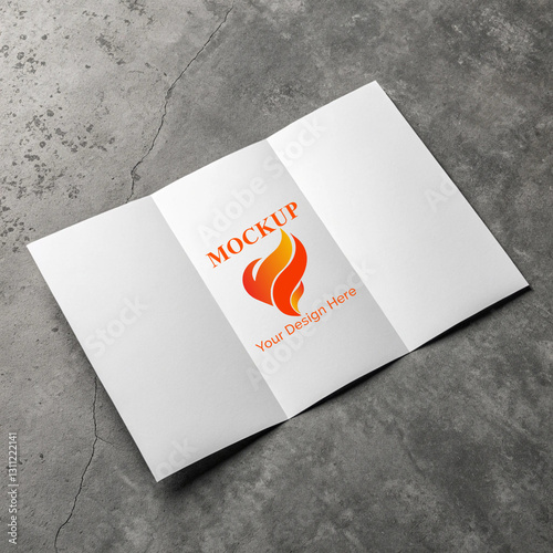 Modern 3D Rending Paper Mockup Design 