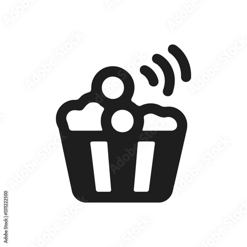 Popcorn Movie Night Icon