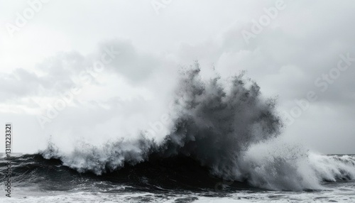 Powerful Wave Crashing Ocean
