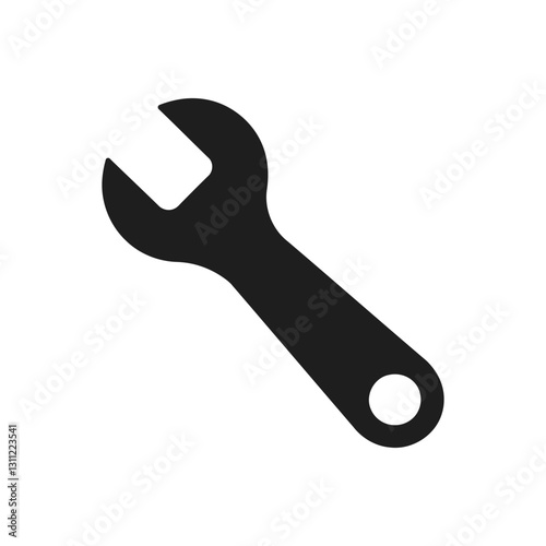 Minimalist wrench shape icon