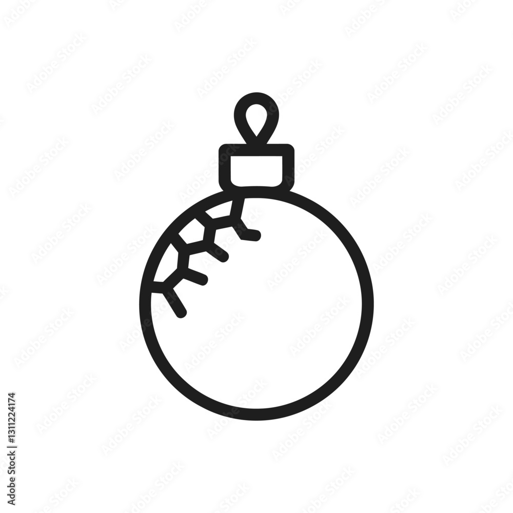 Ornament Ball Line Icon Ornament Ball Line Icon