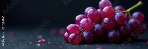 Wallpaper Mural Deep violet grape berries, shadowy, isolated blackness , photography, isolated, dark background Torontodigital.ca