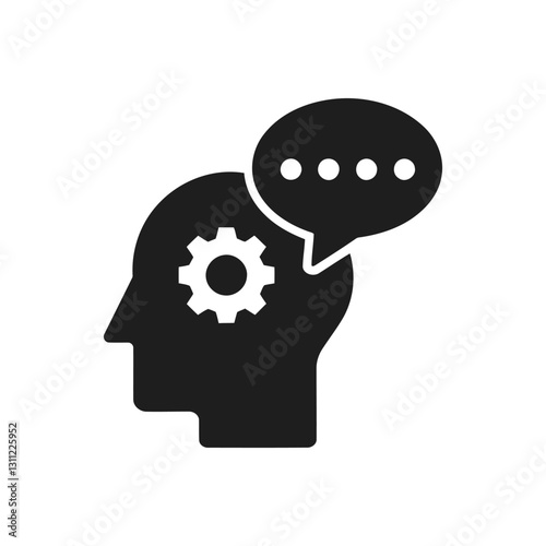 Cognitive Gear Speech Icon