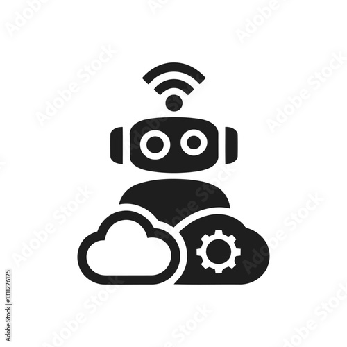 Cloud Robot Wireless Icon