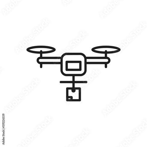 Drone Package Delivery Icon