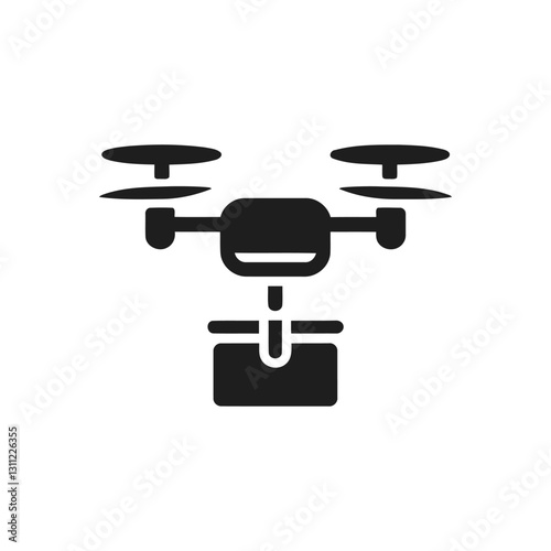 Aerial Delivery Drone Icon