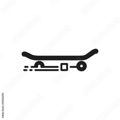 Curve Skateboard symbolic icon