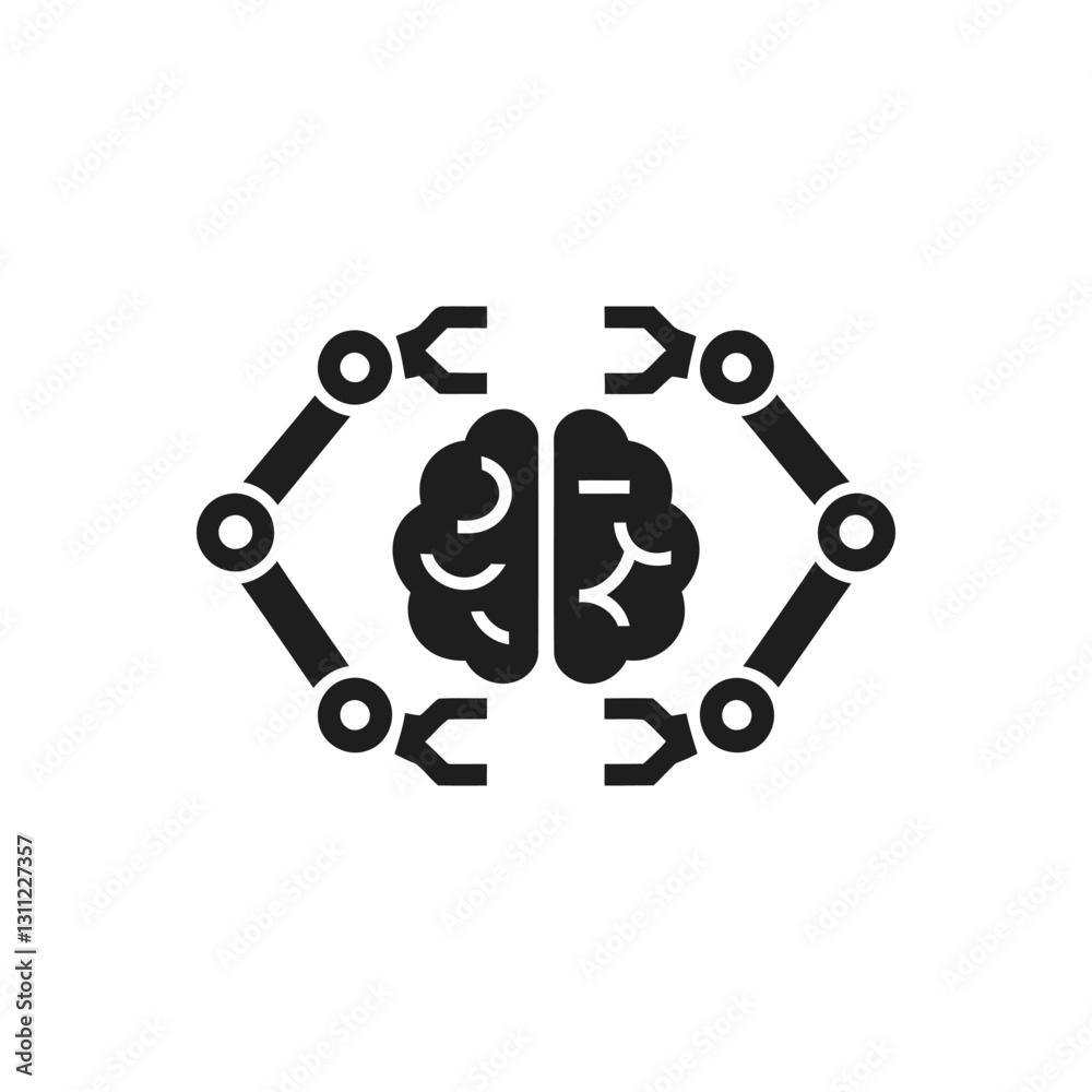 AI Brain Robotics Icon AI Brain Robotics Icon