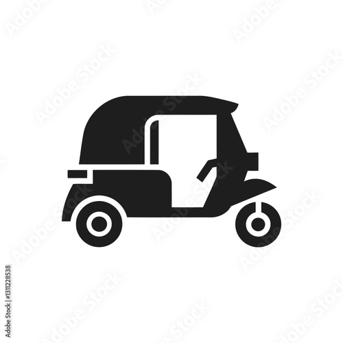 Covered Rickshaw Design Icon