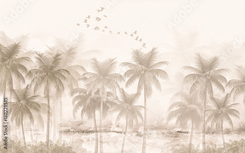 Wallpaper Mural palm tree branches Torontodigital.ca