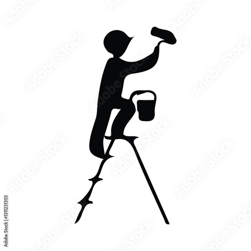 icon of person with building work tools