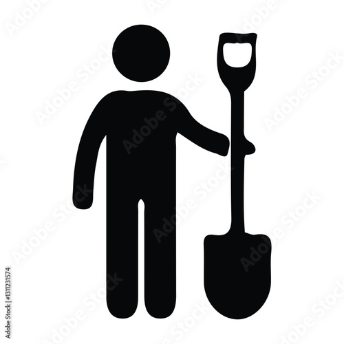 icon of person with building work tools