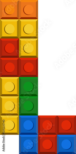 Plastic Bloks Font Alphabet