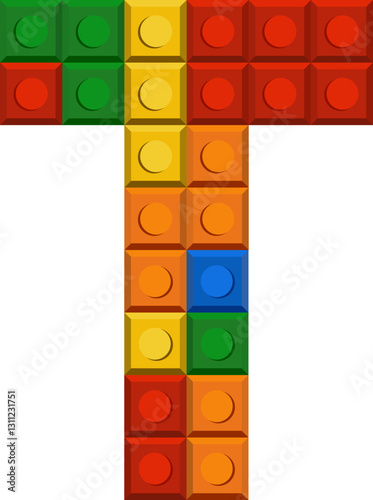 Plastic Bloks Font Alphabet