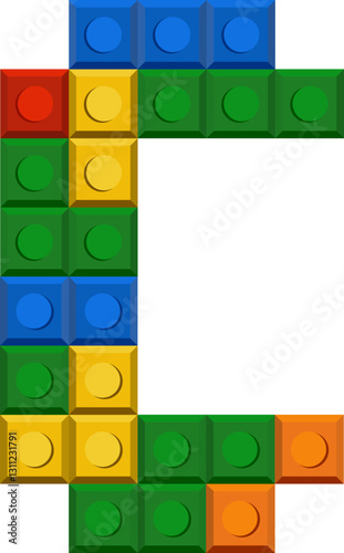Plastic Bloks Font Alphabet