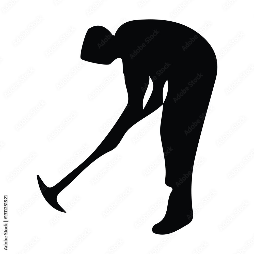 Obraz premium icon of person with building work tools