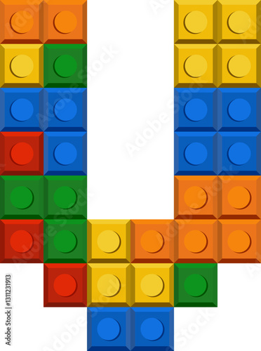 Plastic Bloks Font Alphabet