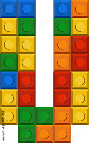 Plastic Bloks Font Alphabet