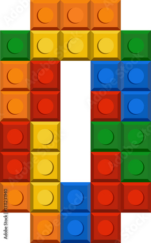 Plastic Bloks Font Alphabet