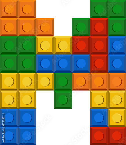 Plastic Bloks Font Alphabet