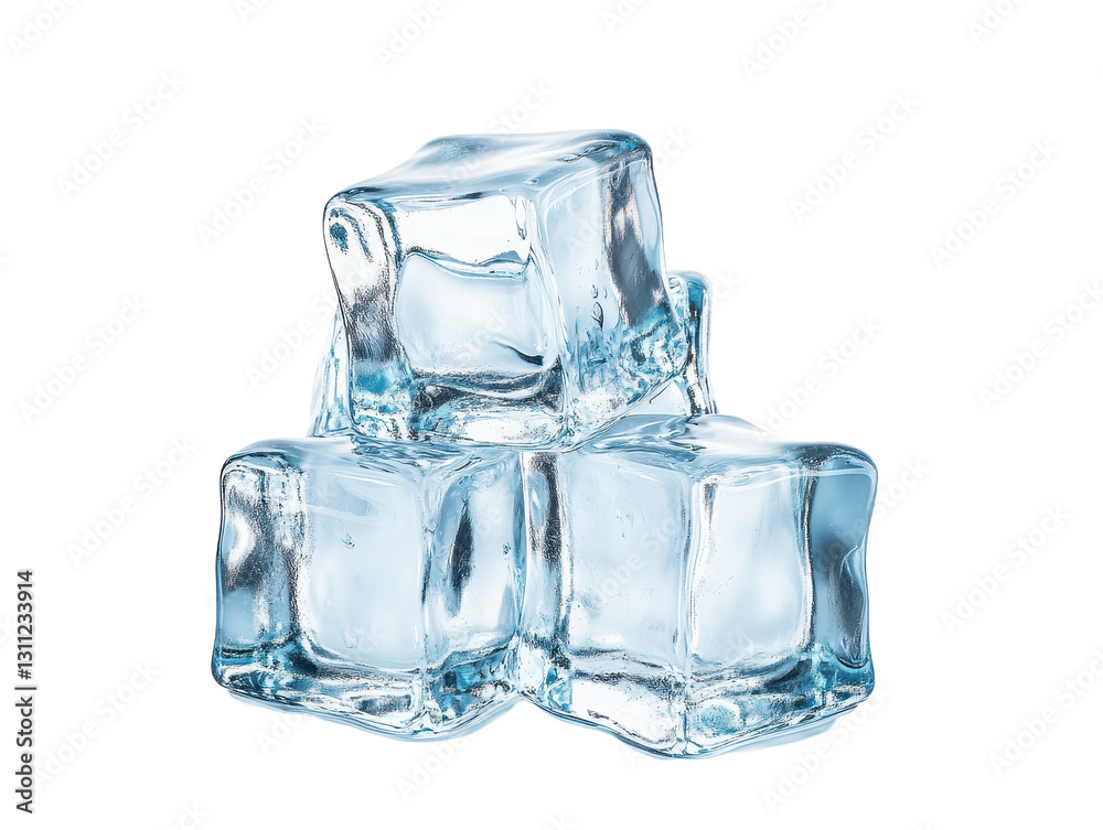 Isolated Stack of Ice Cubes Isolated Stack of Ice Cubes