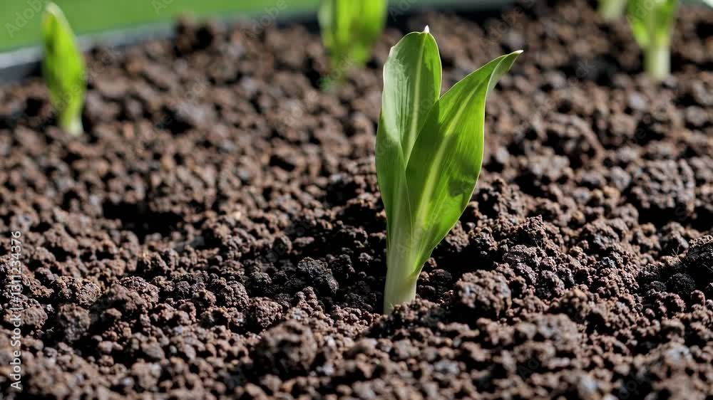 The Seedling Emerging From Soil The Seedling Emerging From Soil