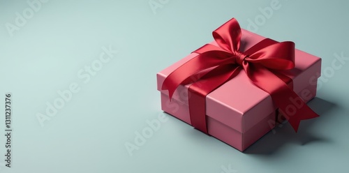 Elegant chocolate box with satin ribbon, isolated , gourmet, bow, chocolate box