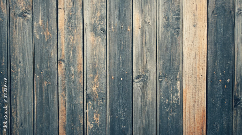 Naklejka premium Rustic wooden plank background with weathered texture and natural tones