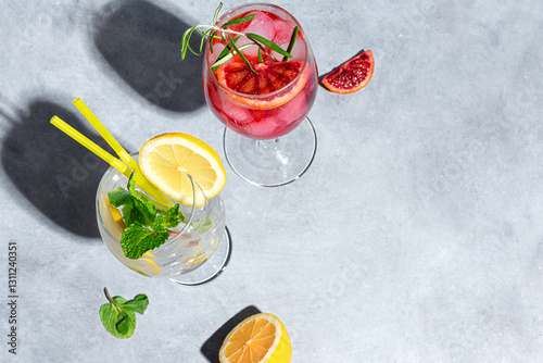 Various Wine Spritz Cocktails